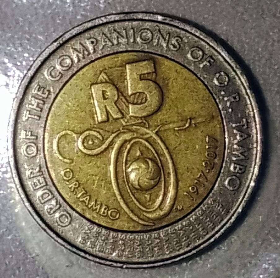 Red file with ERROR/ CRACKED DIE R2 coins and commemorative R5 coins