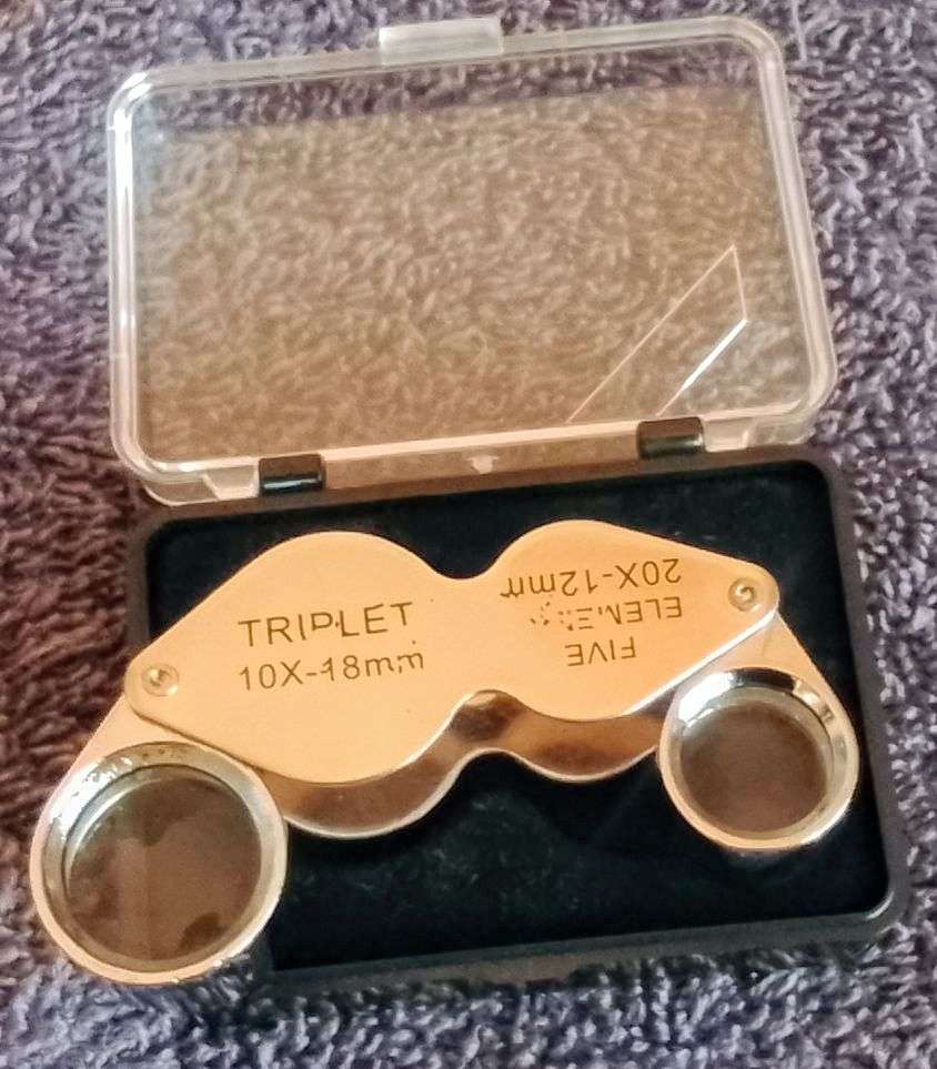 Jewellers loupe, duel 10x and 20x