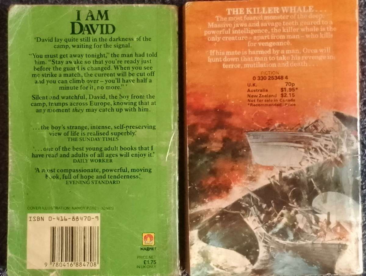 2 books: I Am David+ Orca