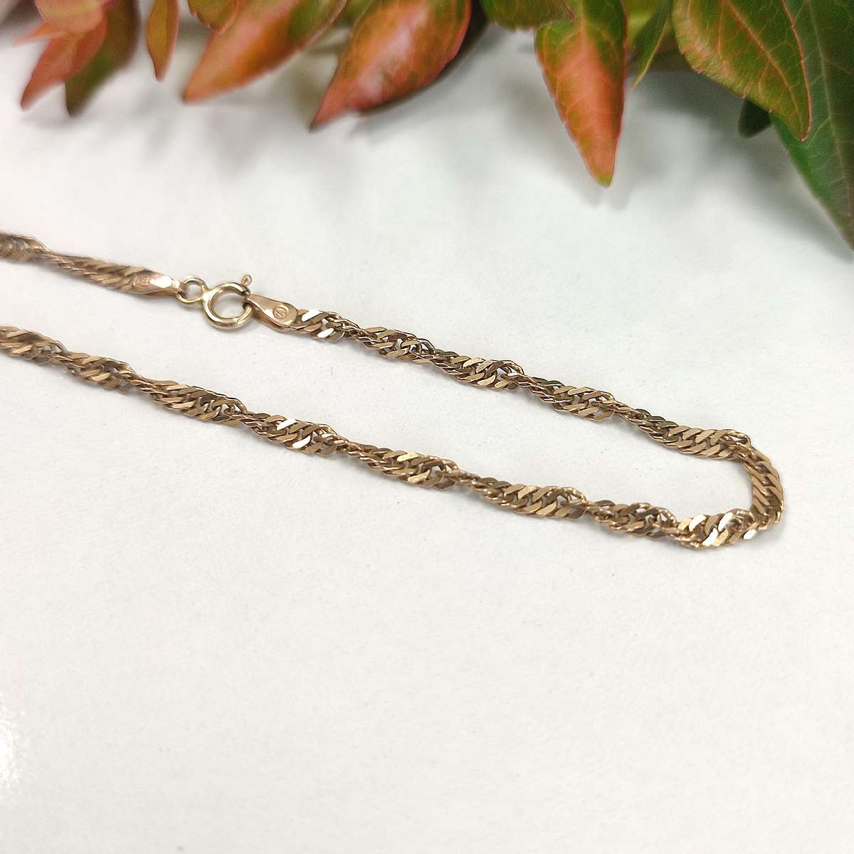 Solid 9ct Yellow Gold Twisted Bracelet #cc018