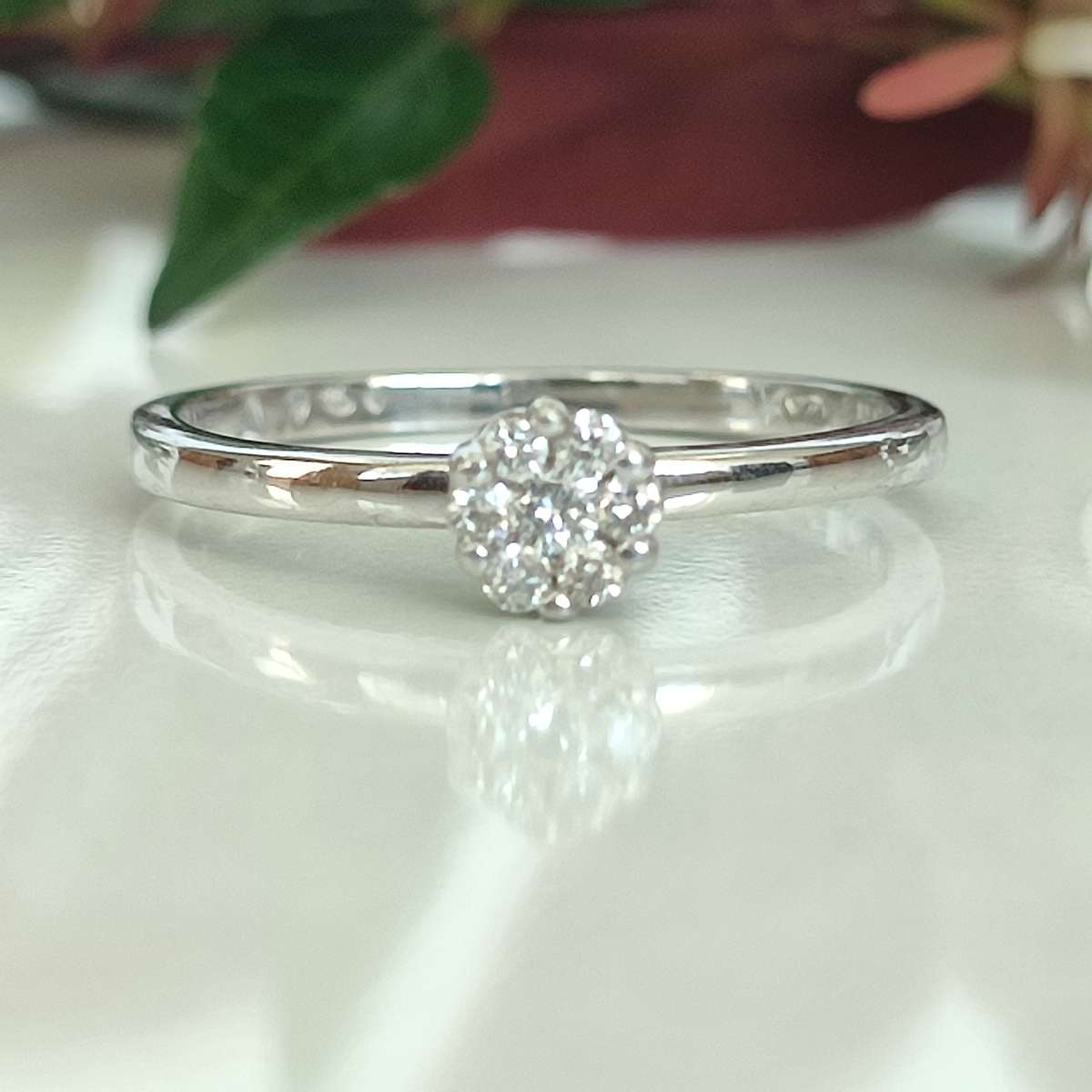 White Gold Diamonds Ring #vc003