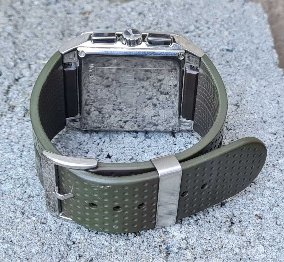 Vintage white dial Puma Stainless steel Motor Sport Collection engine Chronograph Watch