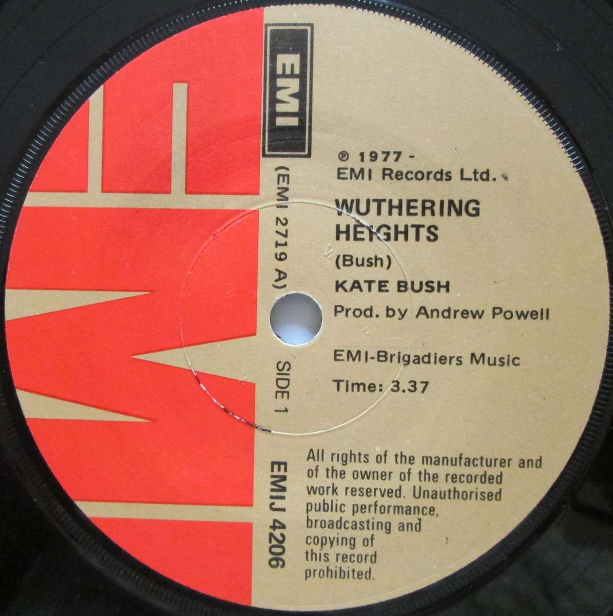 KATE BUSH - WUTHERING HEIGHTS / KITE (7 SINGLE/VINYL)