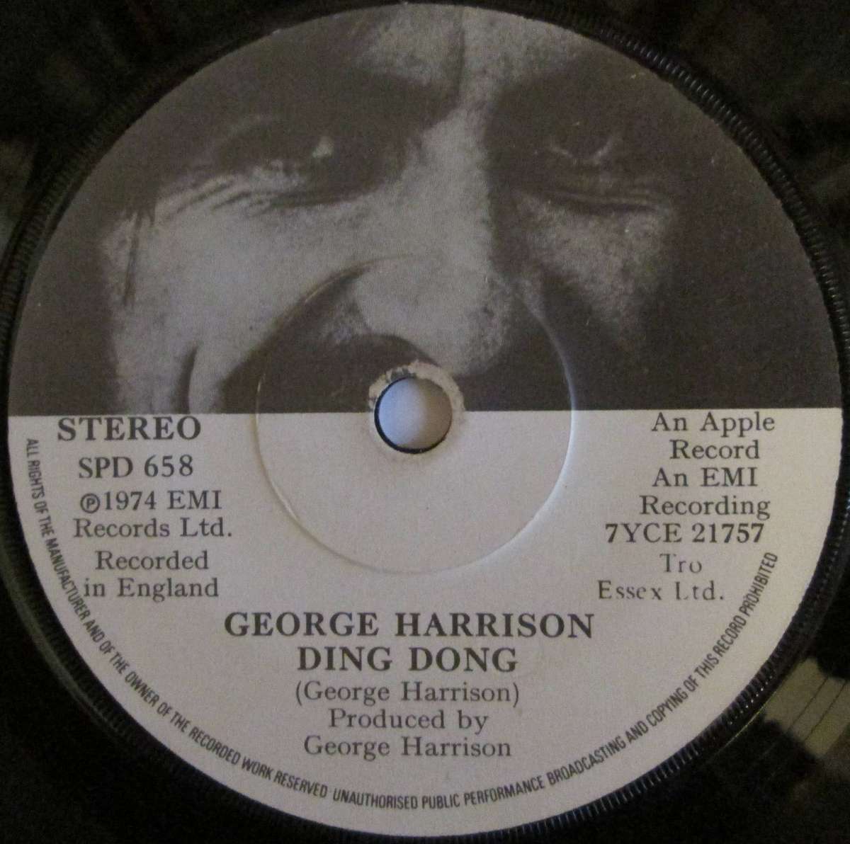 GEORGE HARRISON - DING DONG / I DONT CARE ANYMORE  (7 SINGLE/VINYL)