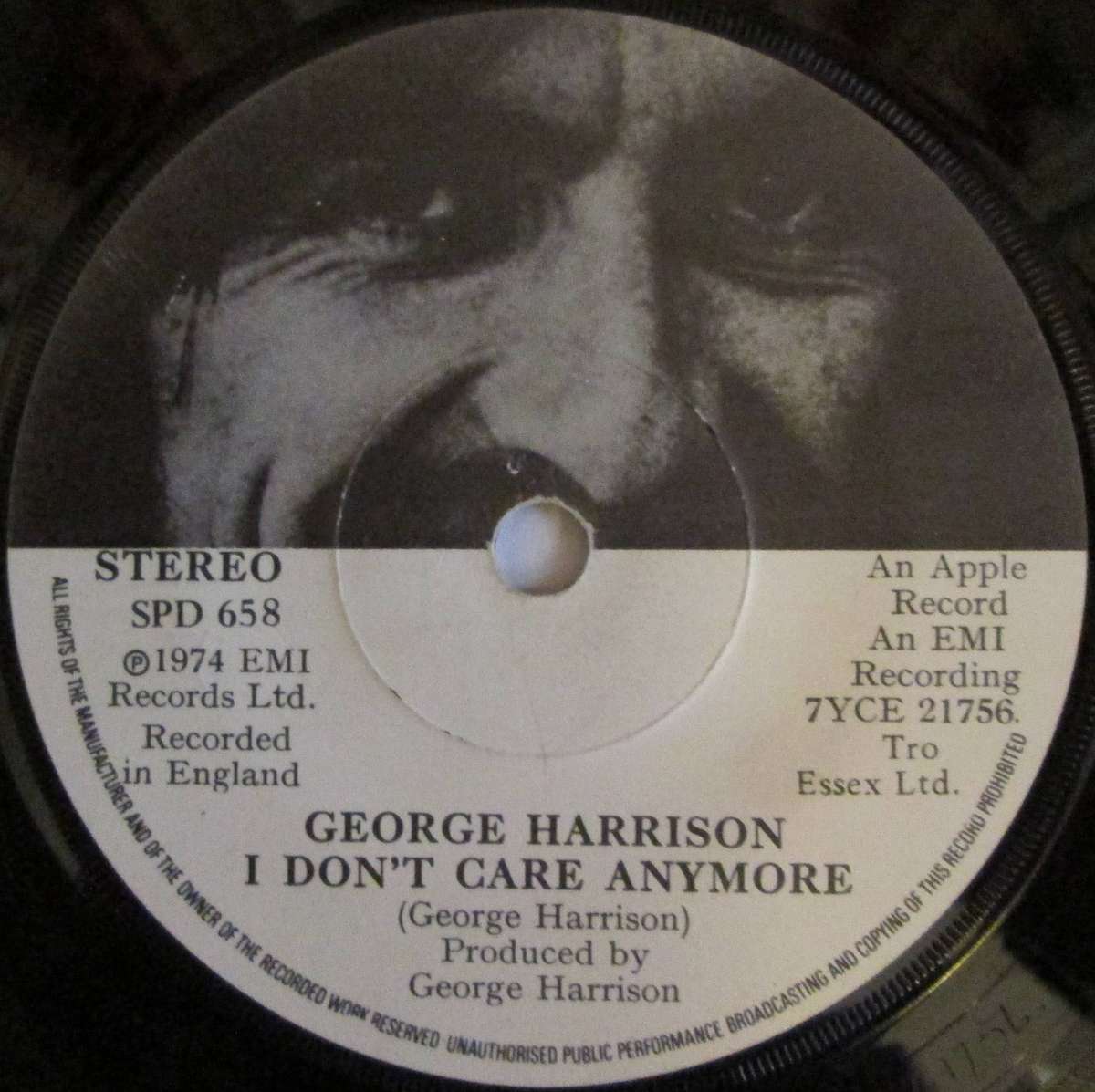GEORGE HARRISON - DING DONG / I DONT CARE ANYMORE  (7 SINGLE/VINYL)