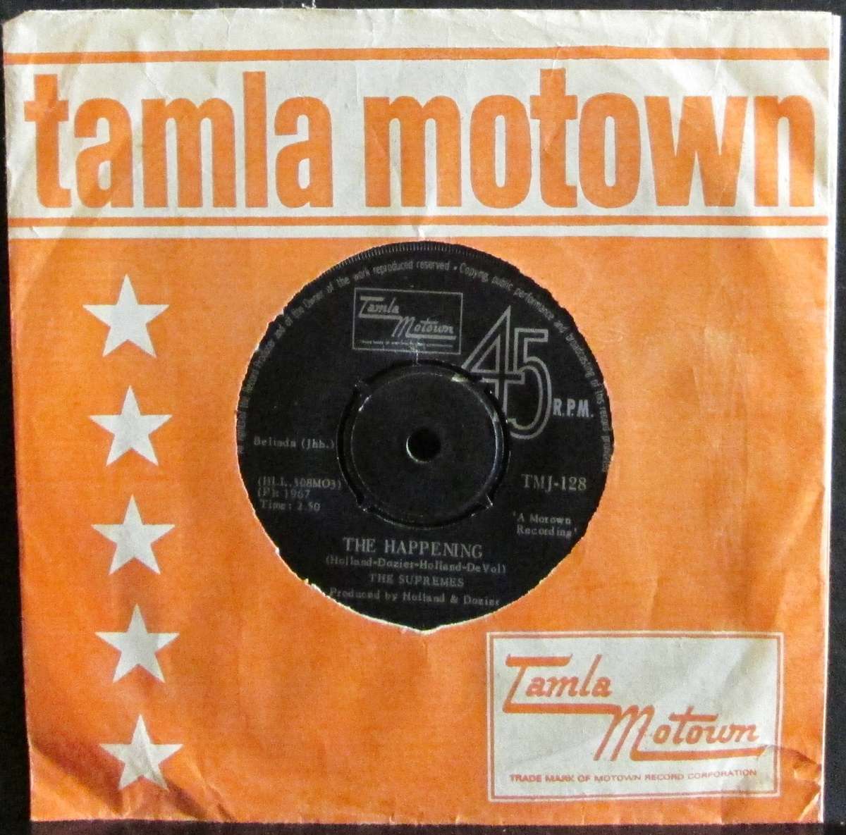 THE SUPREMES - ALL I KNOW ABOUT YOU / THE HAPPENING  (7 SINGLE/VINYL)