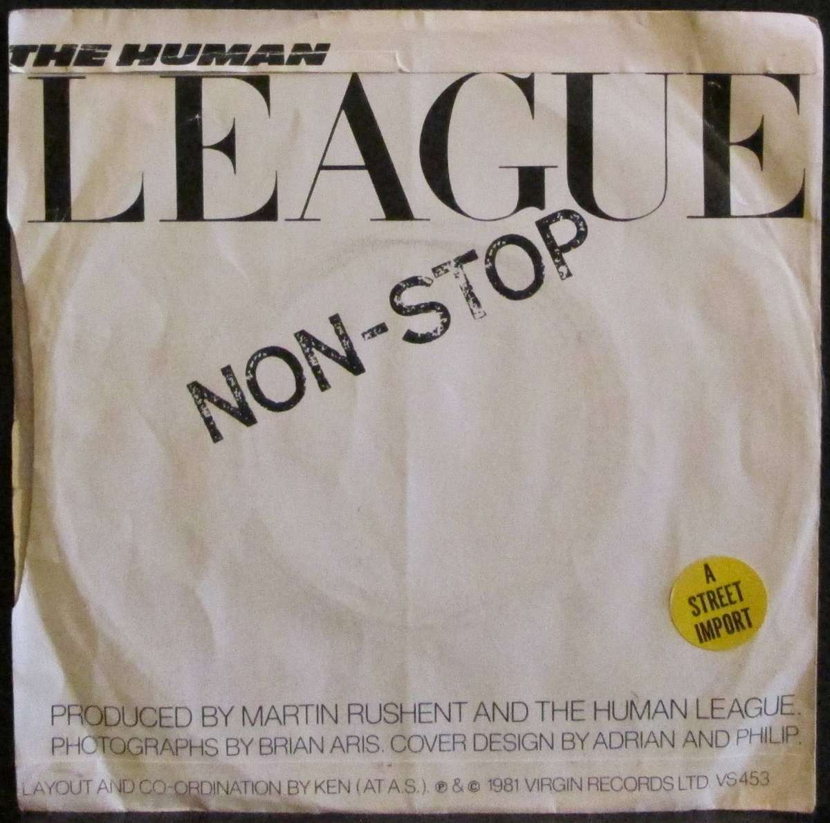 THE HUMAN LEAGUE - OPEN YOUR HEART / NON-STOP  (7 SINGLE/VINYL)