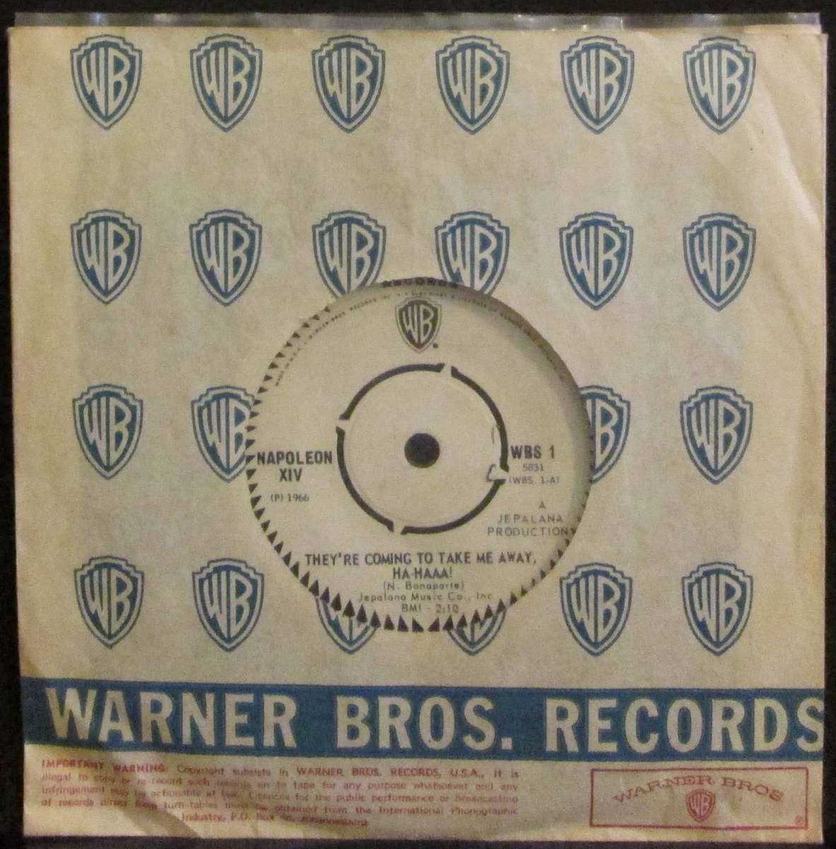 NAPOLEON XIV - THEYRE COMING TO TAKE ME AWAY, HA-HAA! (7 SINGLE/VINYL)