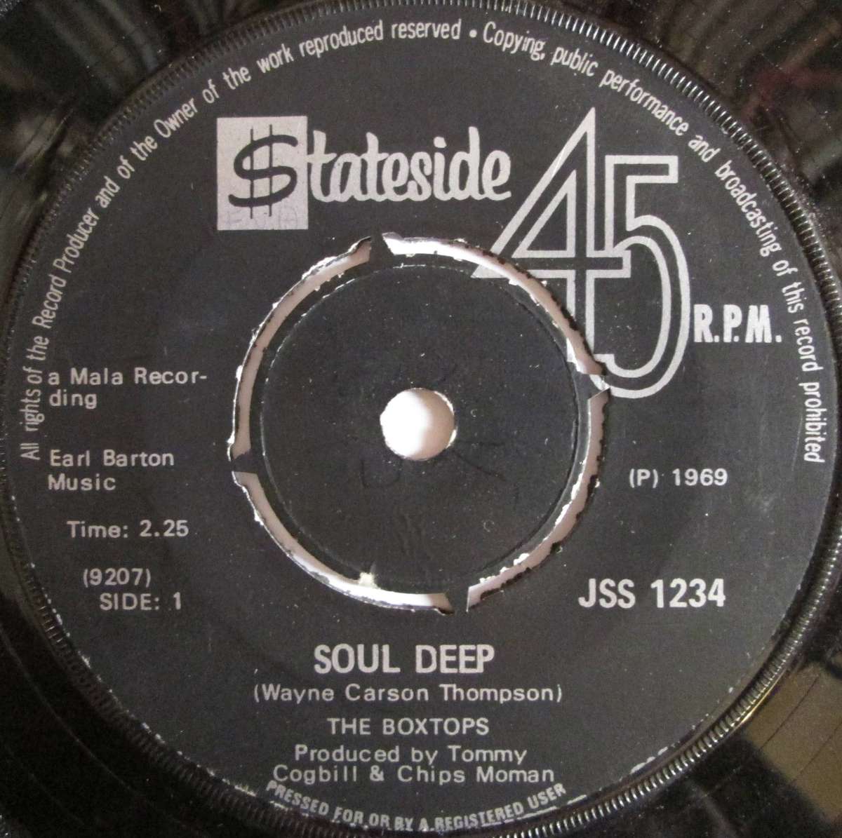 THE BOXTOPS - SOUL DEEP / (THE) HAPPY SONG  (7 SINGLE/VINYL)