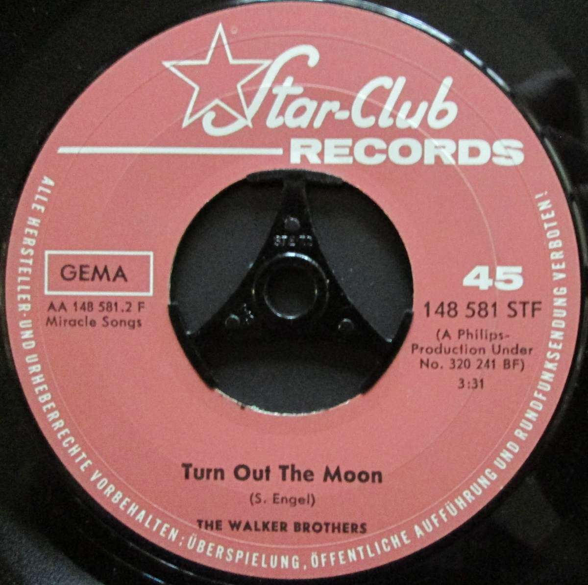 THE WALKER BROTHERS - STAY WITH ME, BABY /  TURN OUT THE MOON (7 SINGLE/VINYL)
