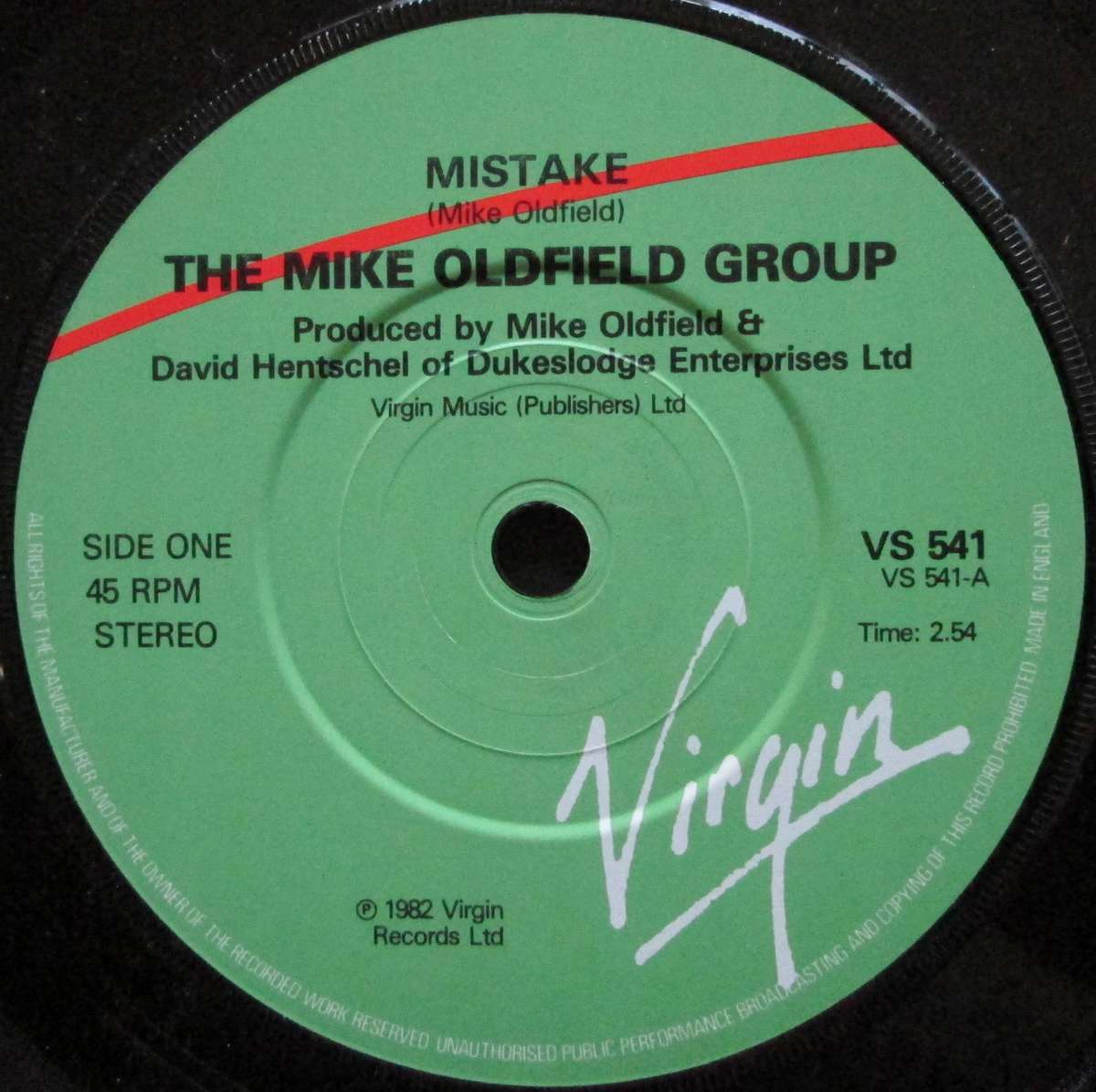 THE MIKE OLDFIELD GROUP - MISTAKE / (WALDBERG) THE PEAK  (7 SINGLE/VINYL)