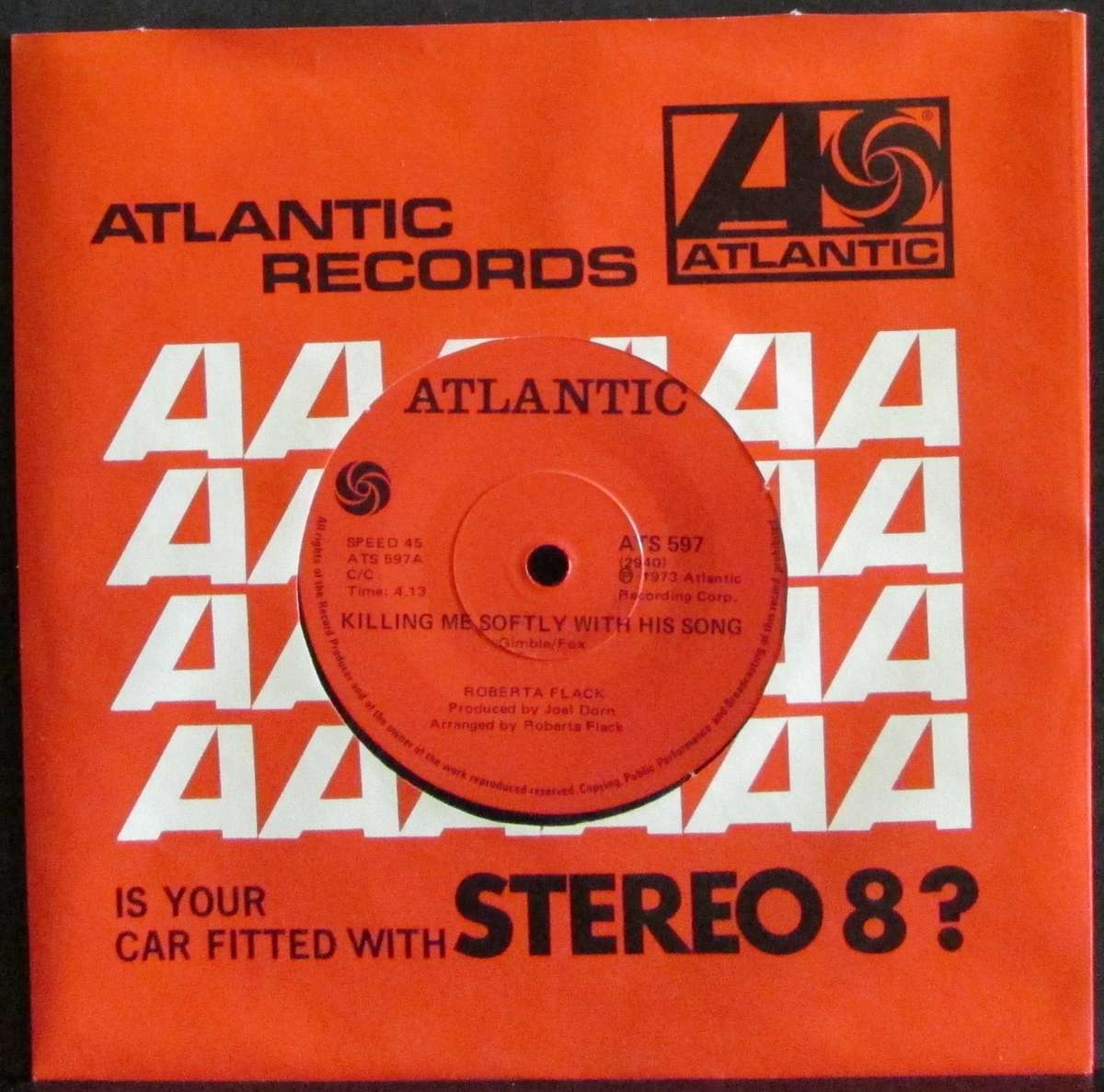 ROBERTA FLACK - KILLING ME SOFTLY WITH THIS SONG / JUST LIKE A WOMAN (7 SINGLE/VINYL)