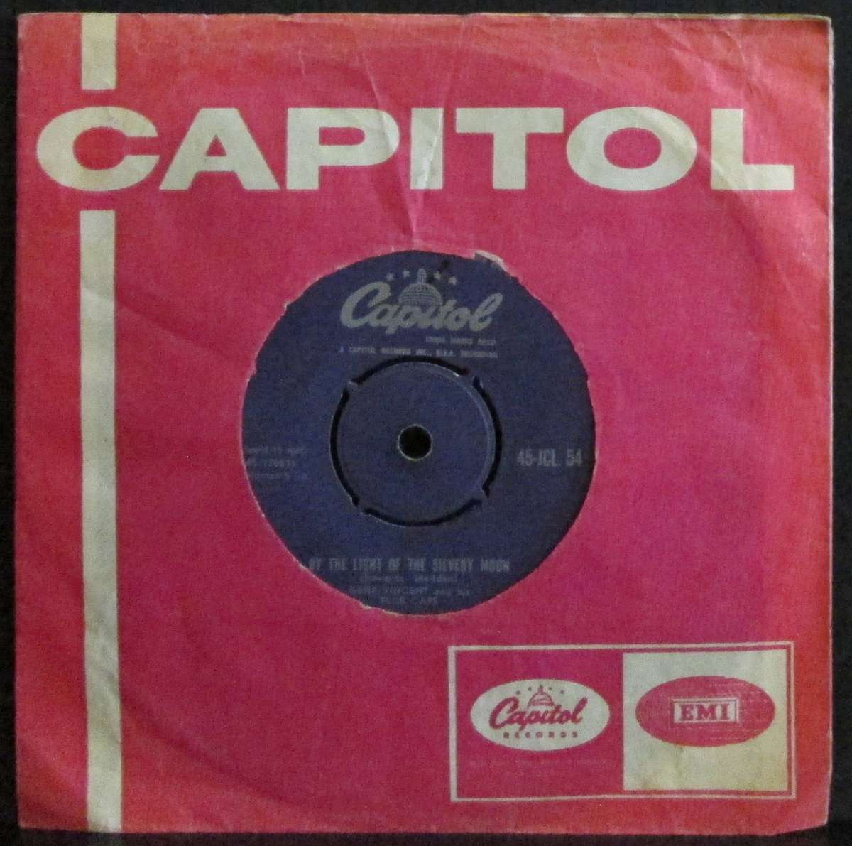 GENE VINCENT AND HIS BLUE CAPS - BY THE LIGHT OF THE SILVERY MOON (7 SINGLE/VINYL)