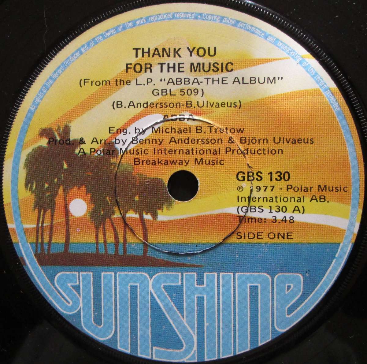 ABBA - EAGLE / THANK YOU FOR THE MUSIC   (7 SINGLE/VINYL)