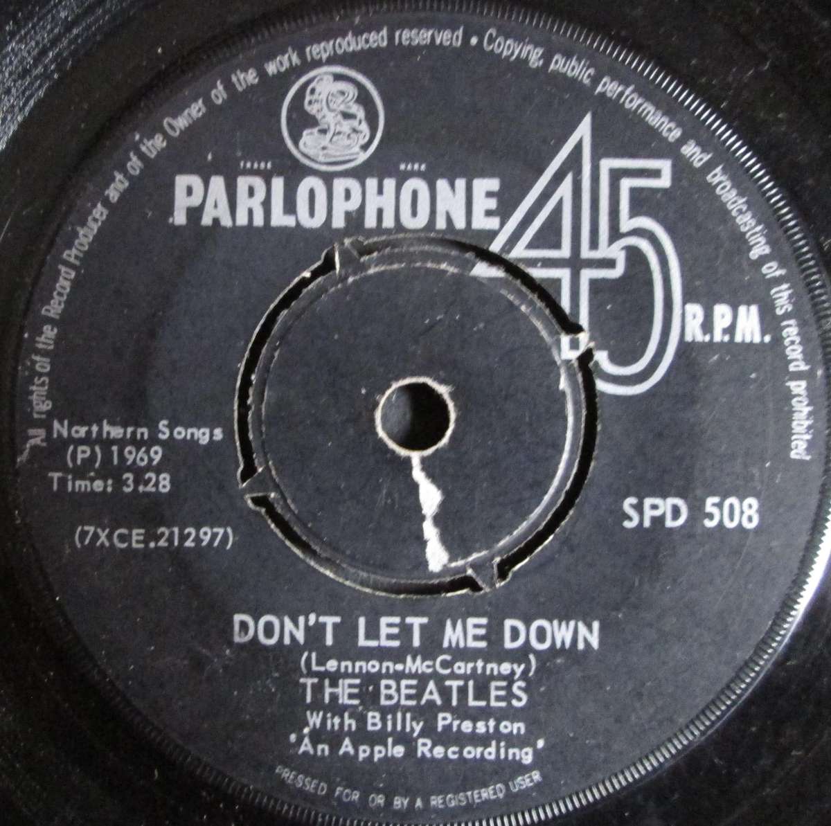 THE BEATLES - GET BACK / DONT LET ME DOWN  (7 SINGLE/VINYL)
