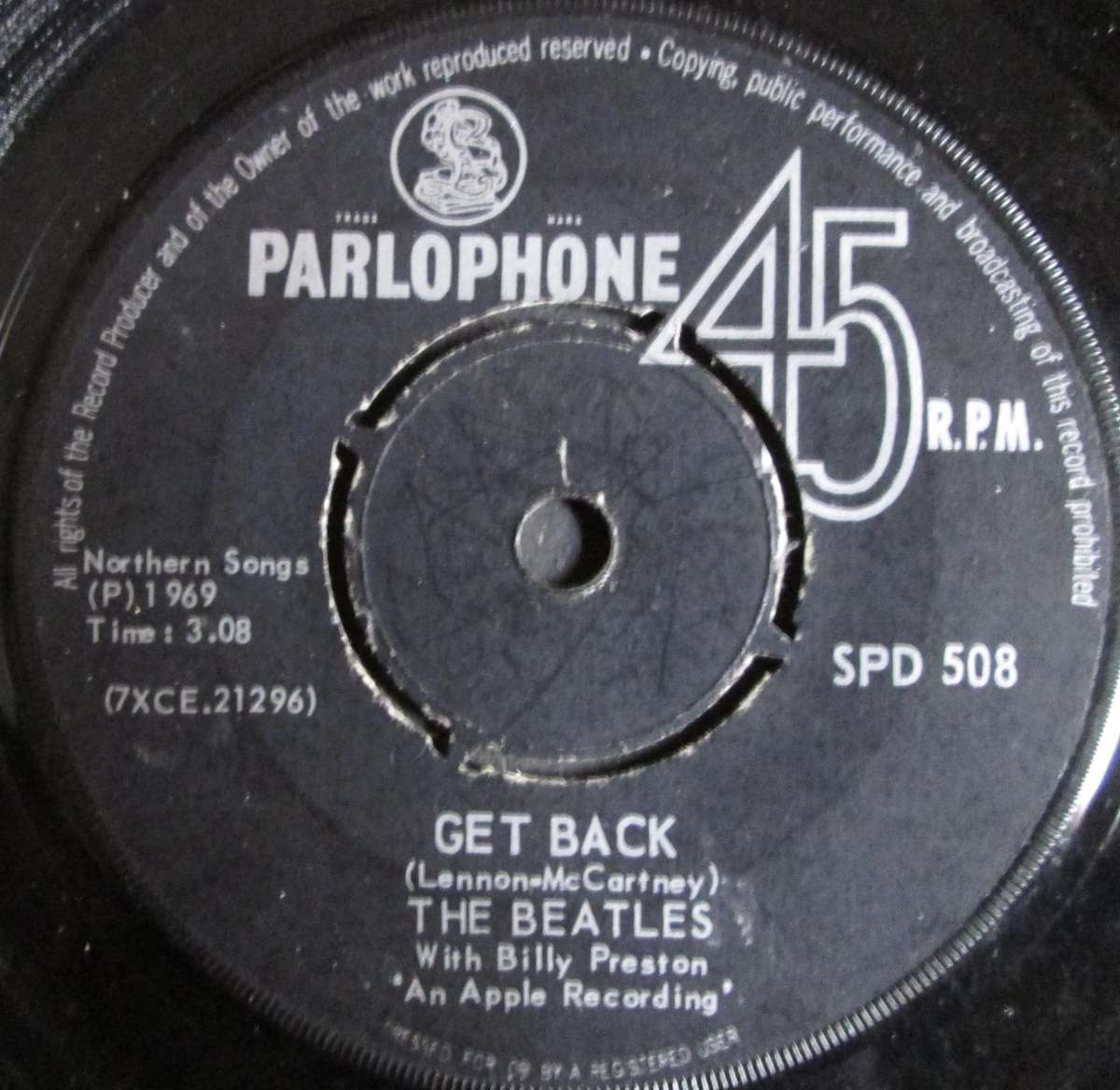 THE BEATLES - GET BACK / DONT LET ME DOWN  (7 SINGLE/VINYL)