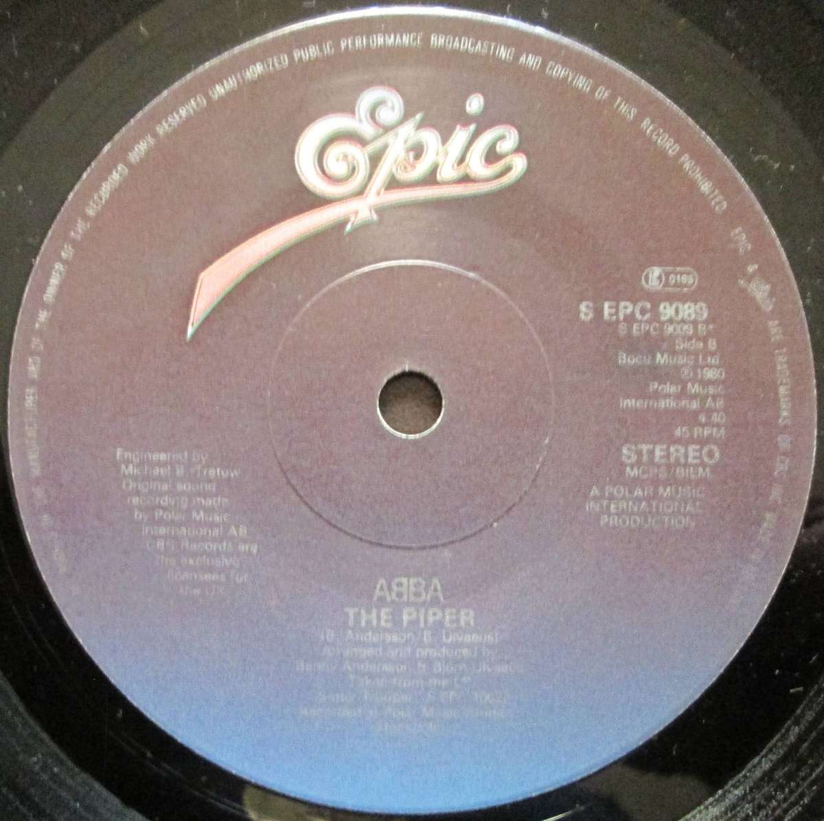 ABBA - SUPER TROUPER / THE PIPER (7 SINGLE/VINYL)