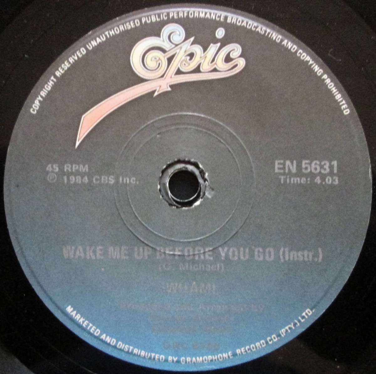 WHAM - WAKE ME UP BEFORE YOU GO-GO / WAKE ME UP BEFORE YOU GO-GO INSTRUMENTAL (7 SINGLE/VINYL)