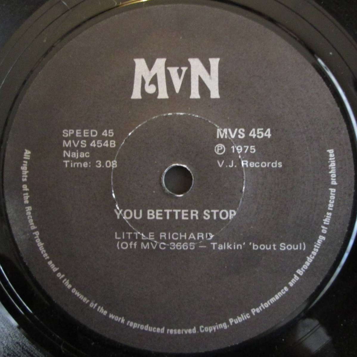 LITTLE RICHARD - MY WHEELS ARE SLIPPIN / YOU BETTER STOP(7 SINGLE/VINYL)