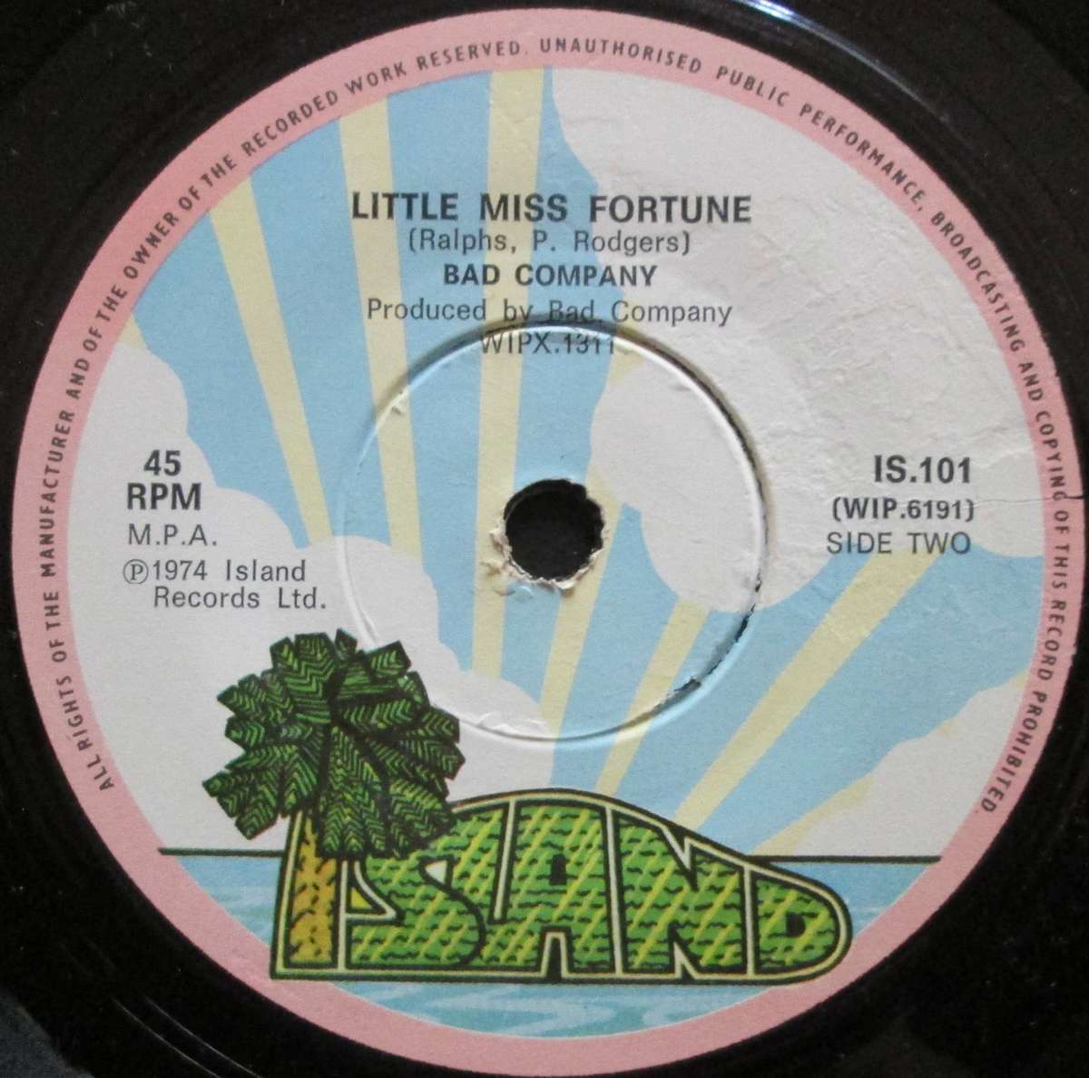 BAD COMPANY - CANT GET ENOUGH / LITTLE MISS FORTUNE (7 SINGLE/VINYL)