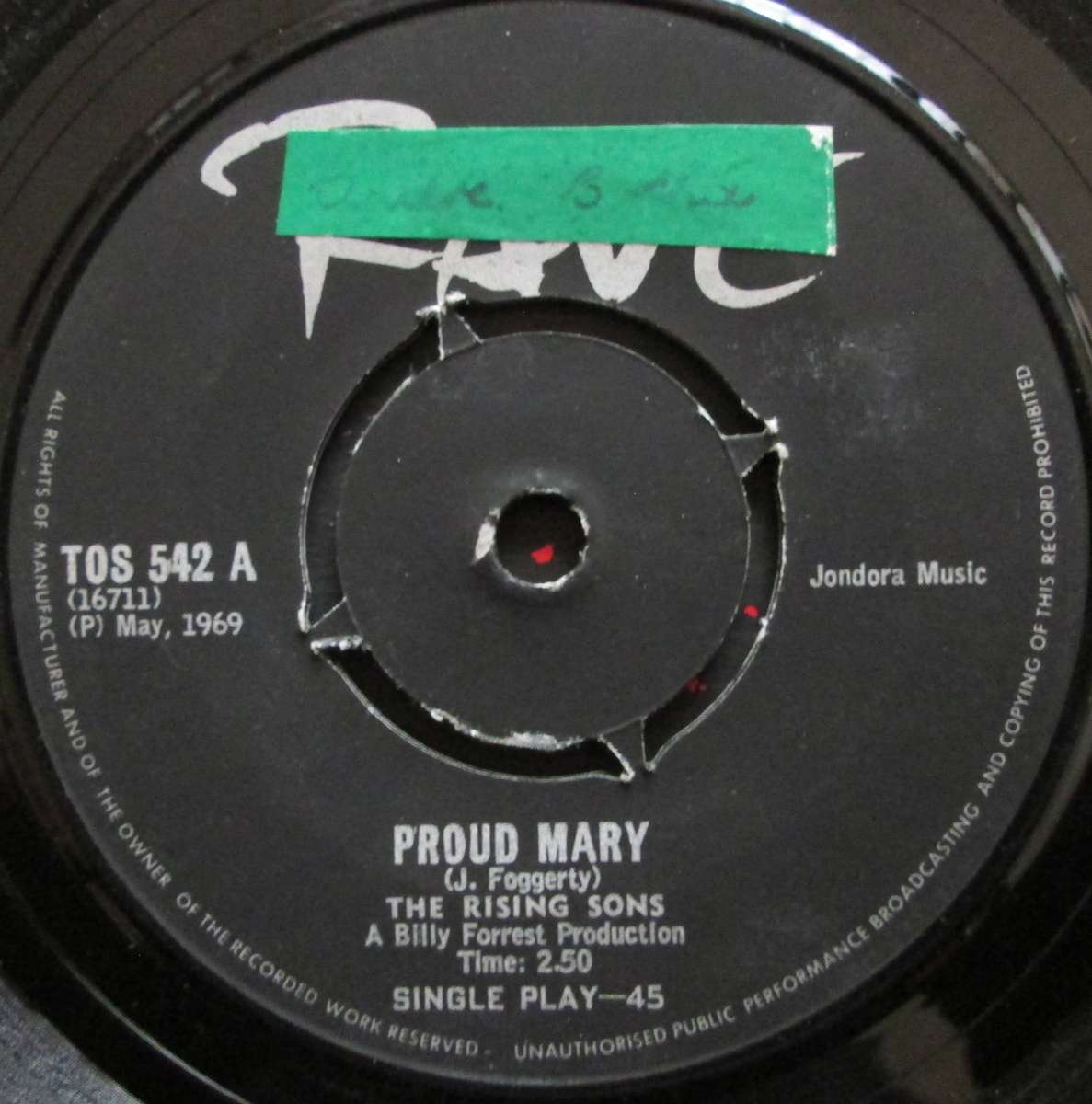 THE RISING SONS - PROUD MARY / TREE SOCIETY  (7 SINGLE/VINYL)