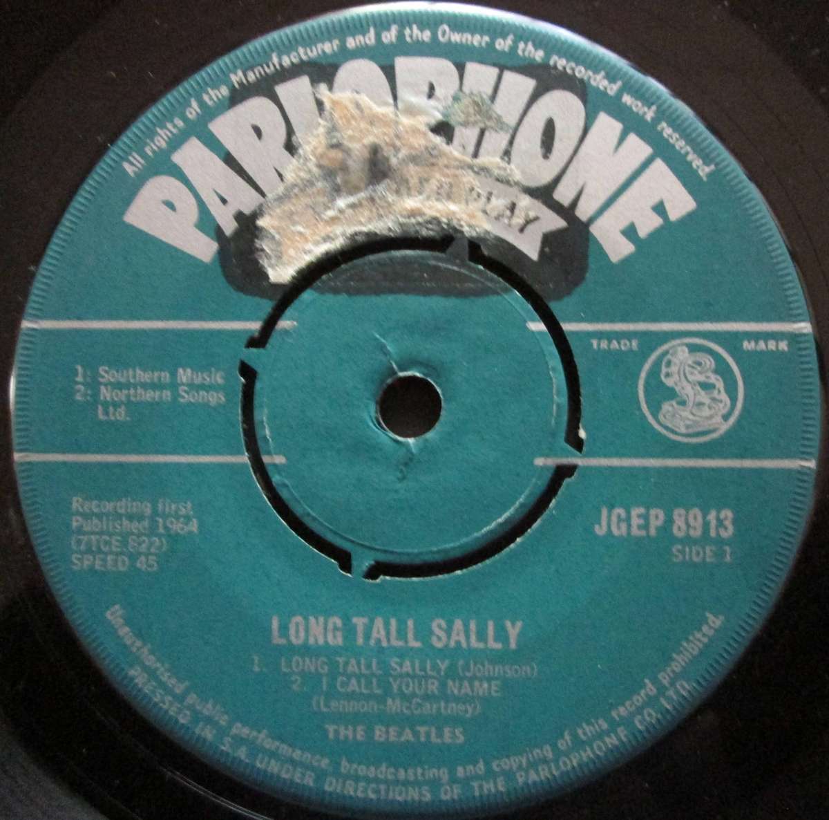 THE BEATLES - LONG TALL SALLY   (7 SINGLE/VINYL)