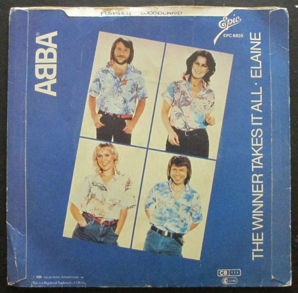 ABBA - THE WINNER TAKES IT ALL / ELAINE  (7 SINGLE/VINYL)