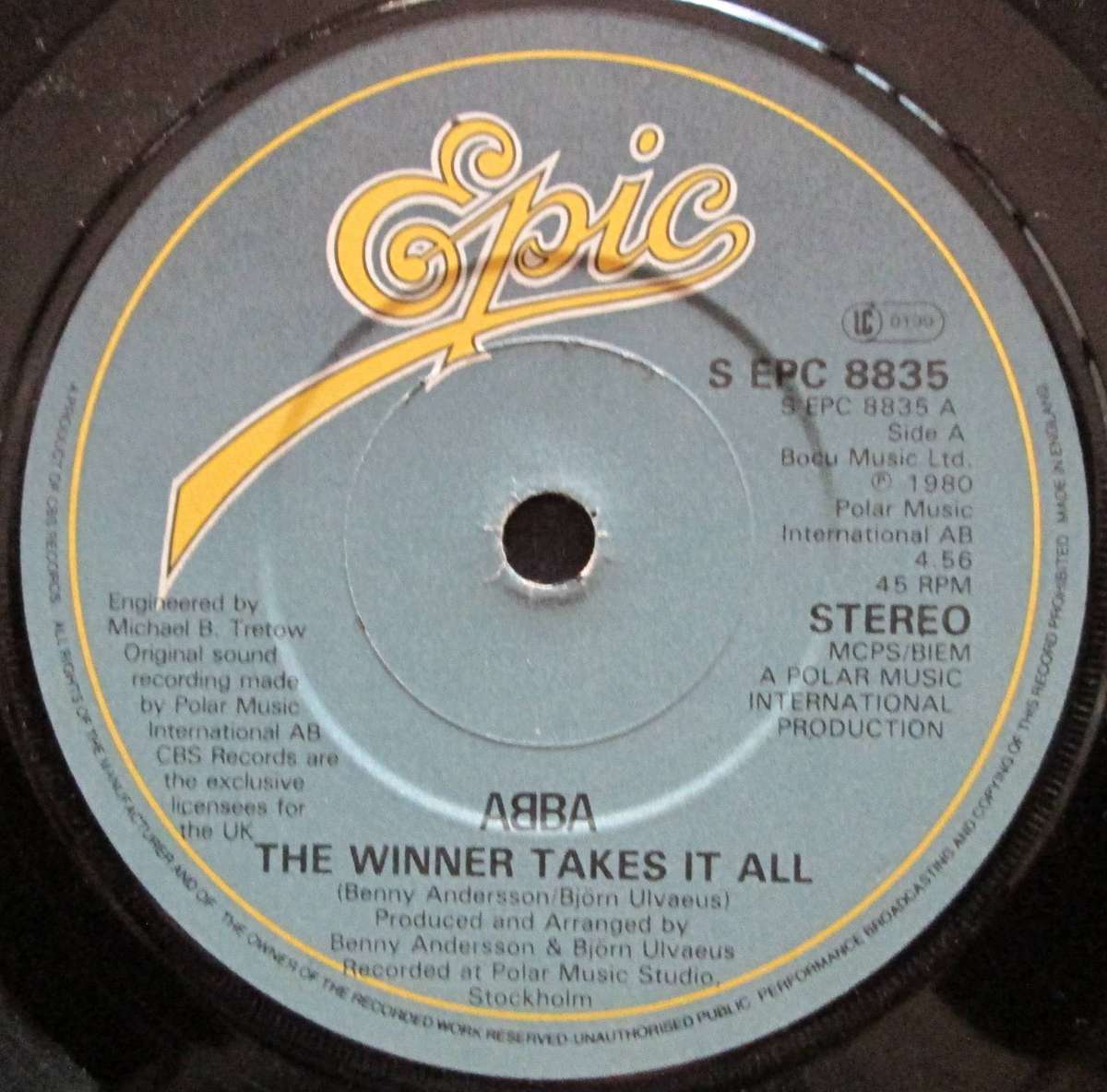 ABBA - THE WINNER TAKES IT ALL / ELAINE  (7 SINGLE/VINYL)