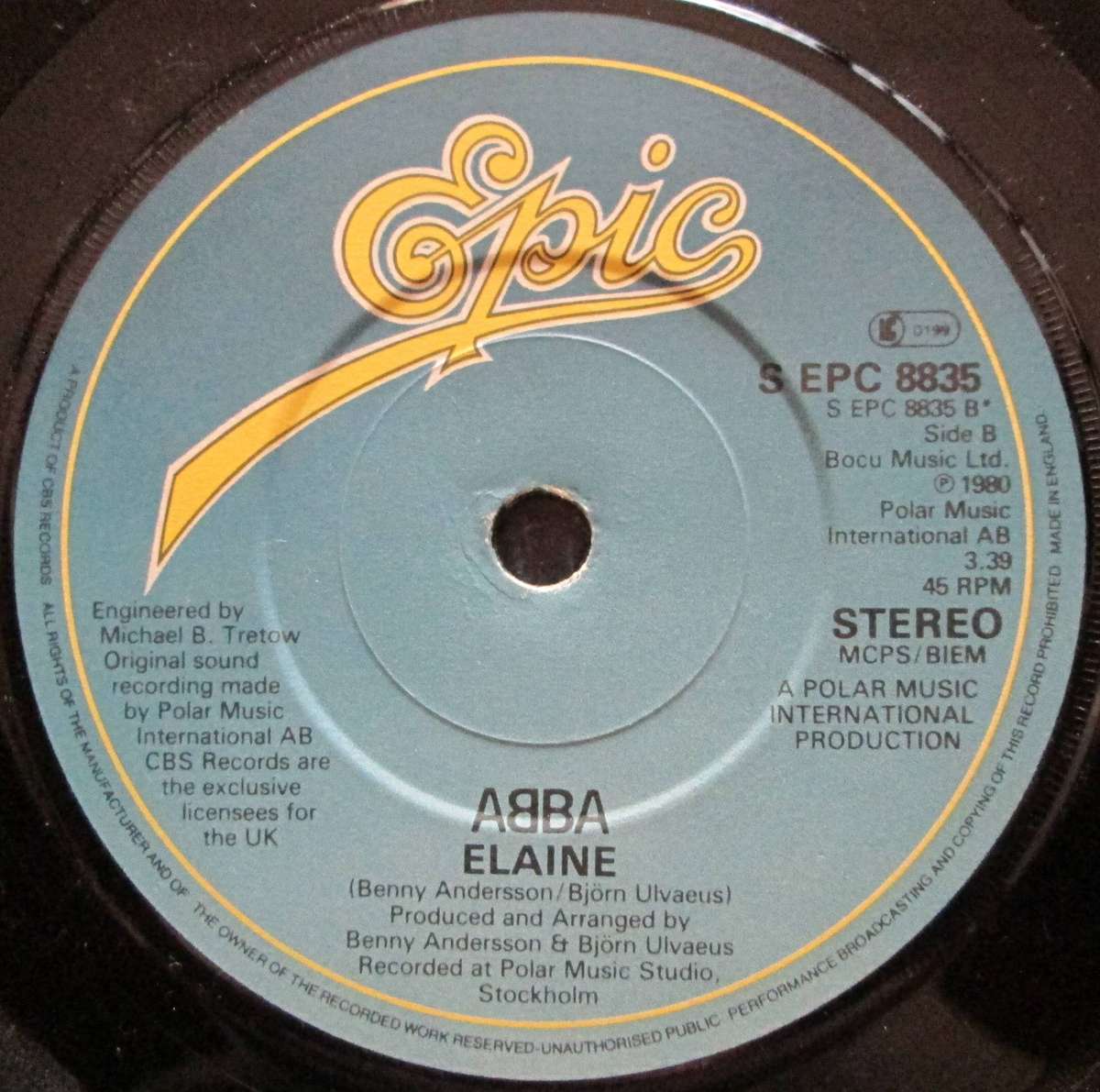 ABBA - THE WINNER TAKES IT ALL / ELAINE  (7 SINGLE/VINYL)