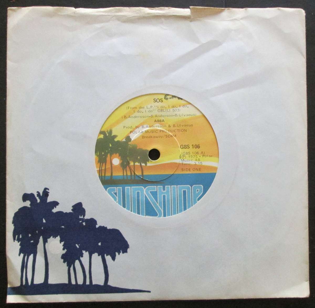 ABBA - SOS / MAN IN THE MIDDLE    (7 SINGLE/VINYL)