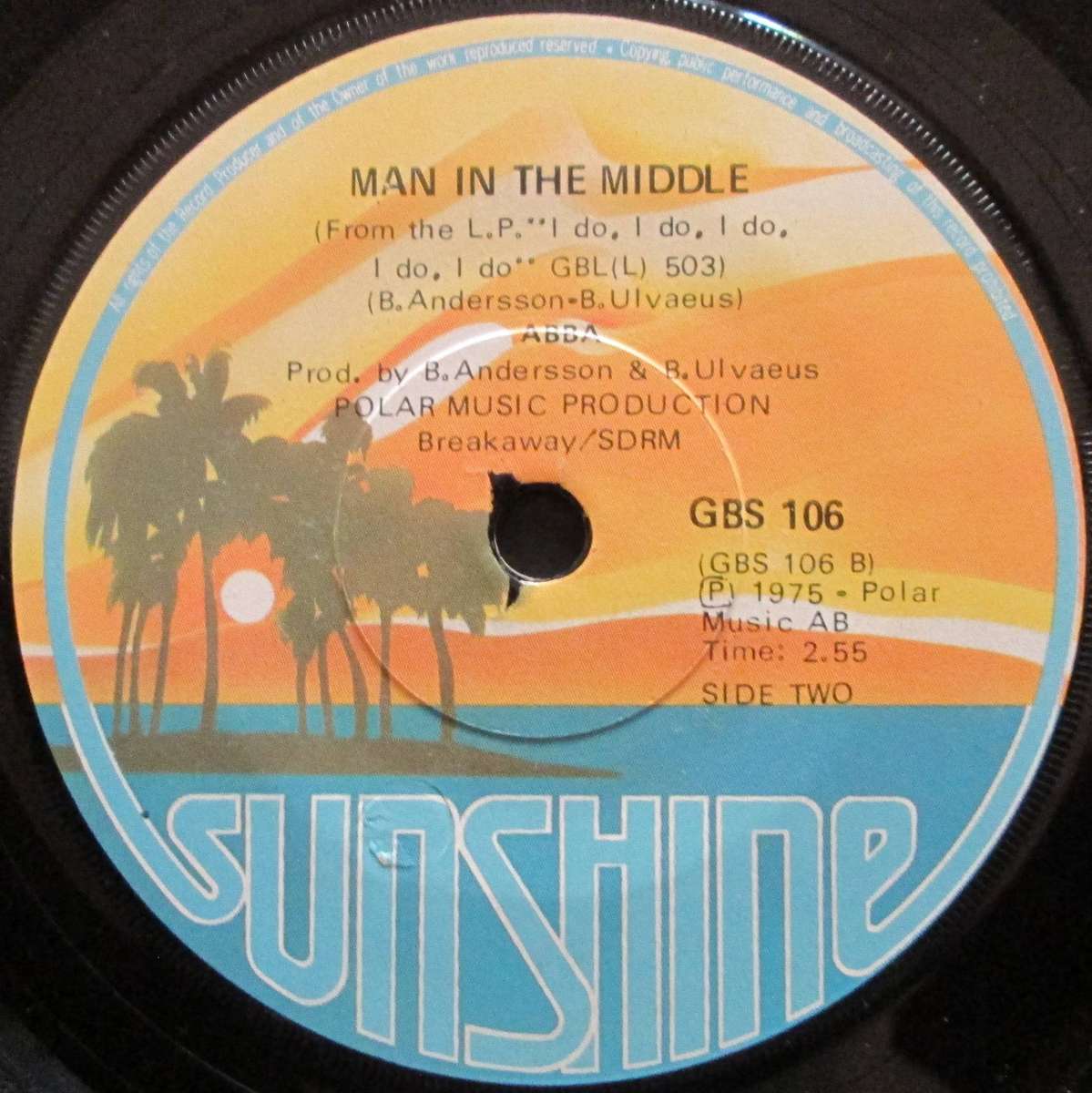 ABBA - SOS / MAN IN THE MIDDLE    (7 SINGLE/VINYL)