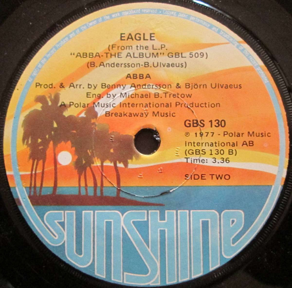 ABBA - THANK YOU FOR THE MUSIC / EAGLE    (7 SINGLE/VINYL)