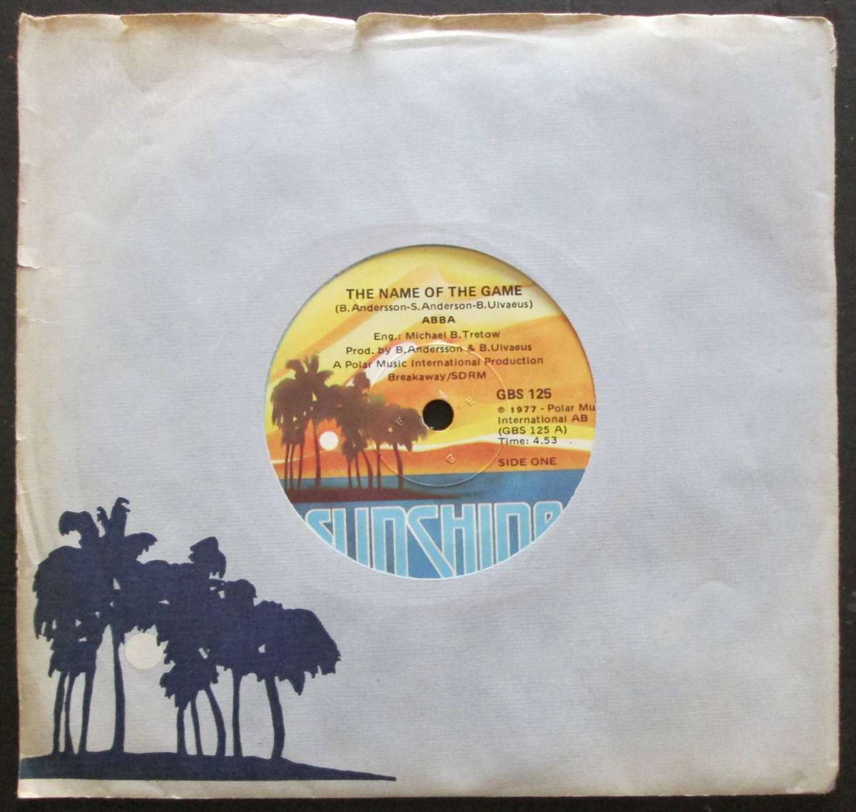 ABBA - THE NAME OF THE GAME / I WONDER (DEPARTURE)     (7 SINGLE/VINYL)