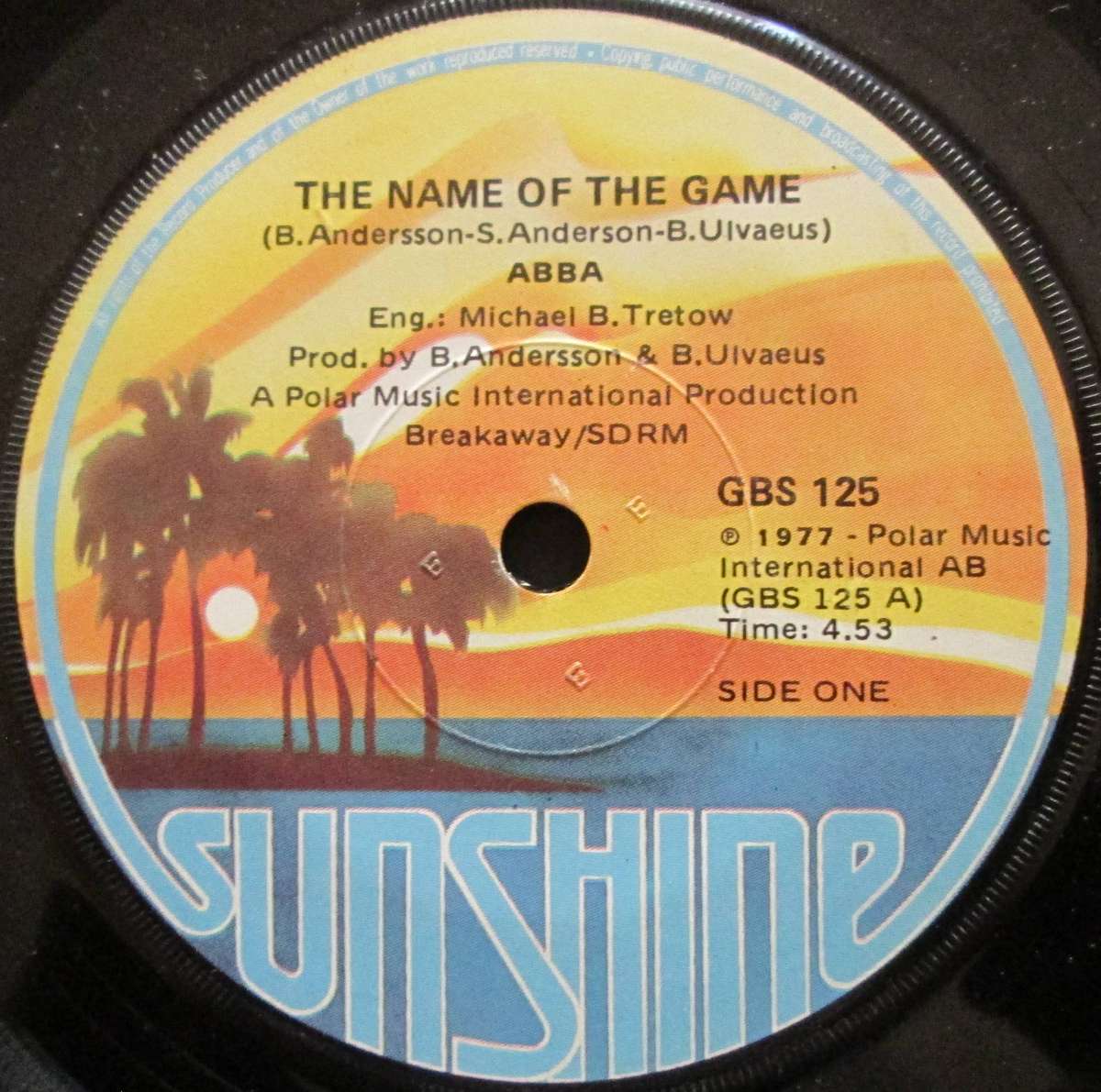ABBA - THE NAME OF THE GAME / I WONDER (DEPARTURE)     (7 SINGLE/VINYL)