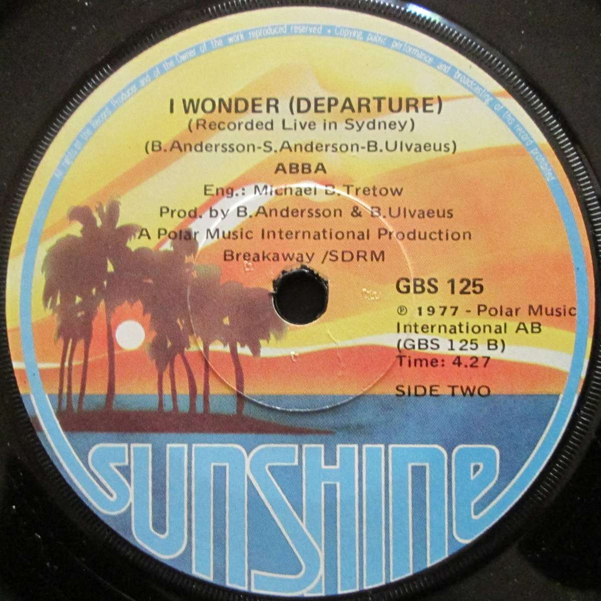 ABBA - THE NAME OF THE GAME / I WONDER (DEPARTURE)     (7 SINGLE/VINYL)