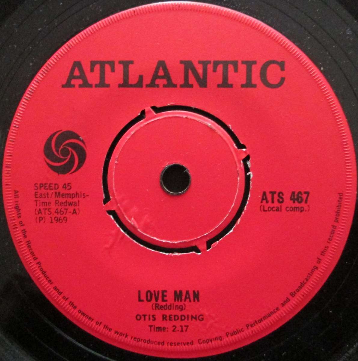 OTIS REDDING - LOVE MAN / IM A CHANGED MAN  (7 SINGLE/VINYL)