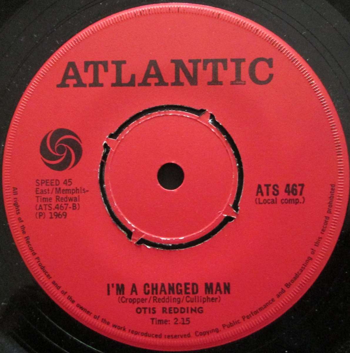 OTIS REDDING - LOVE MAN / IM A CHANGED MAN  (7 SINGLE/VINYL)