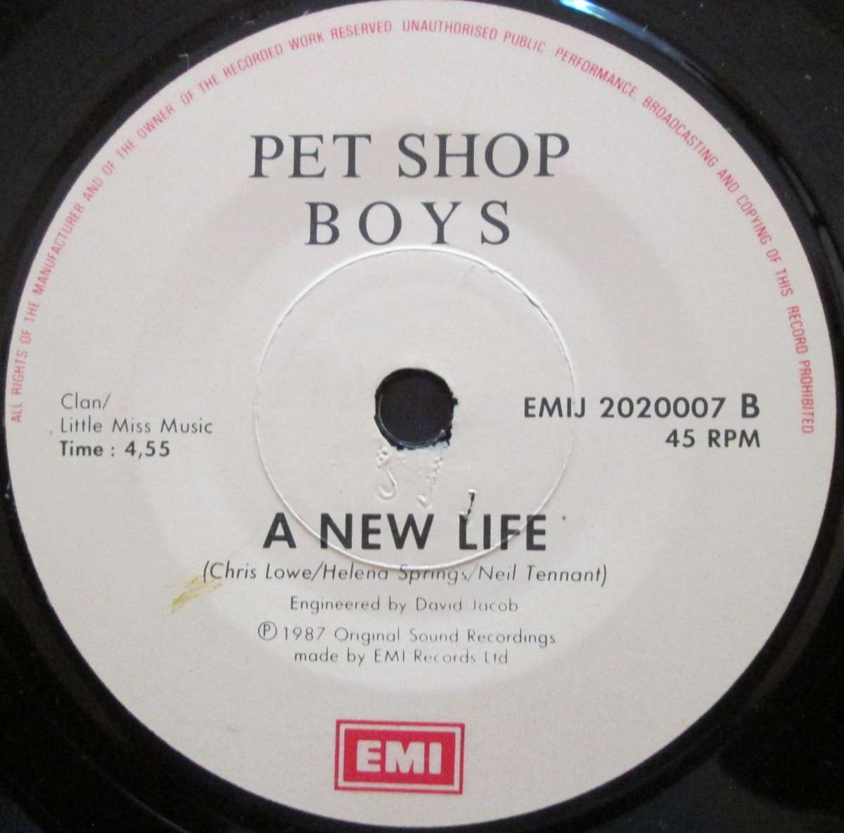 PET SHOP BOYS - WHAT HAVE I DONE TO DESERVE THIS / A NEW LIFE  (7 SINGLE/VINYL)