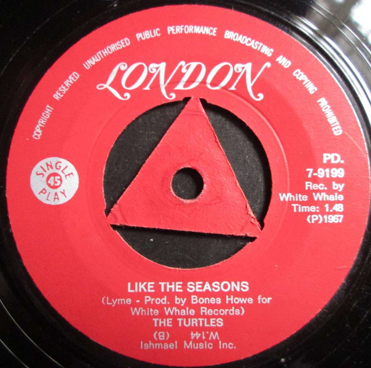 THE TURTLES - HAPPY TOGETHER / LIKE THE SEASONS (7 SINGLE/VINYL)