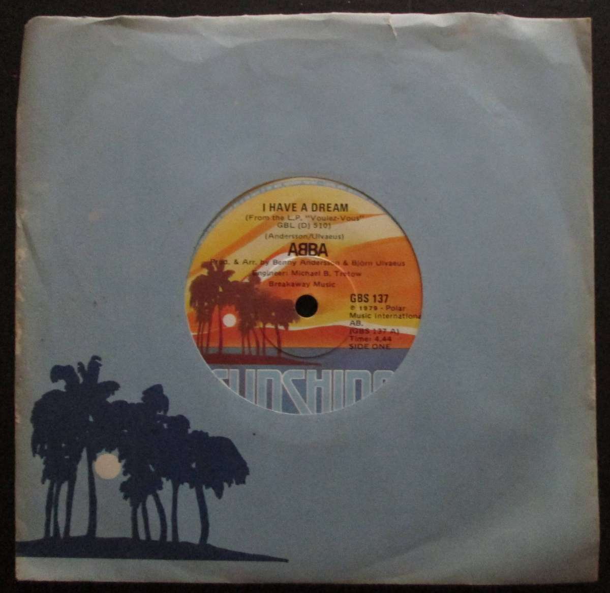 ABBA - I HAVE A DREAM / ANGEL EYES  (7 SINGLE/VINYL)