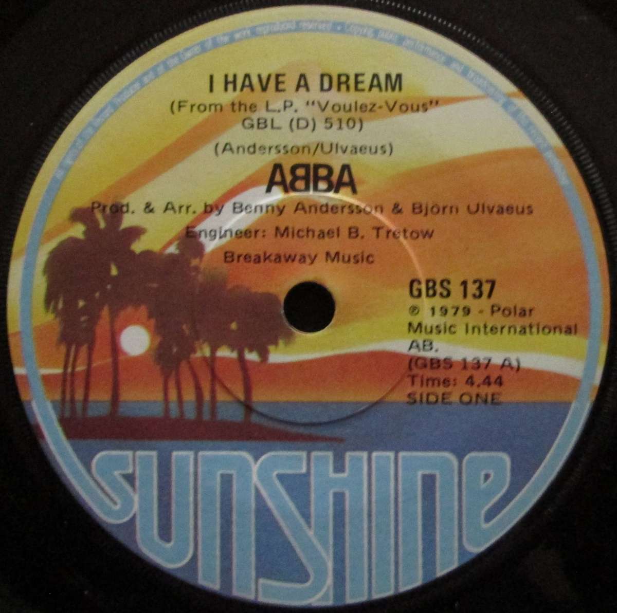 ABBA - I HAVE A DREAM / ANGEL EYES  (7 SINGLE/VINYL)