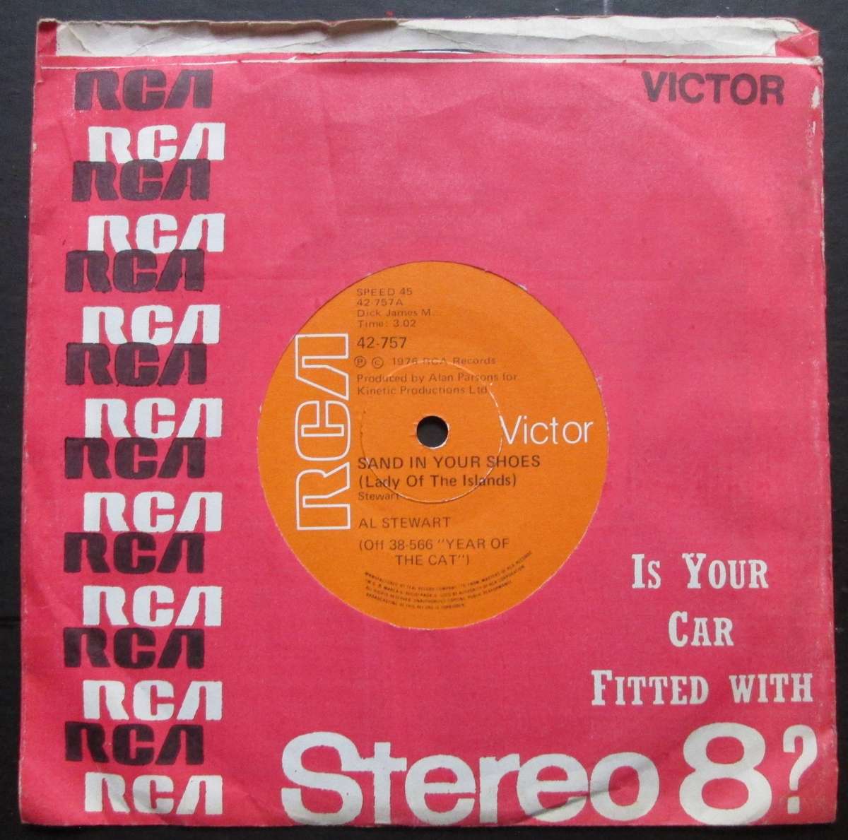 AL STEWART - SAND IN YOUR SHOES / IF IT DOESNT COME NATURALLY (7 SINGLE/VINYL)