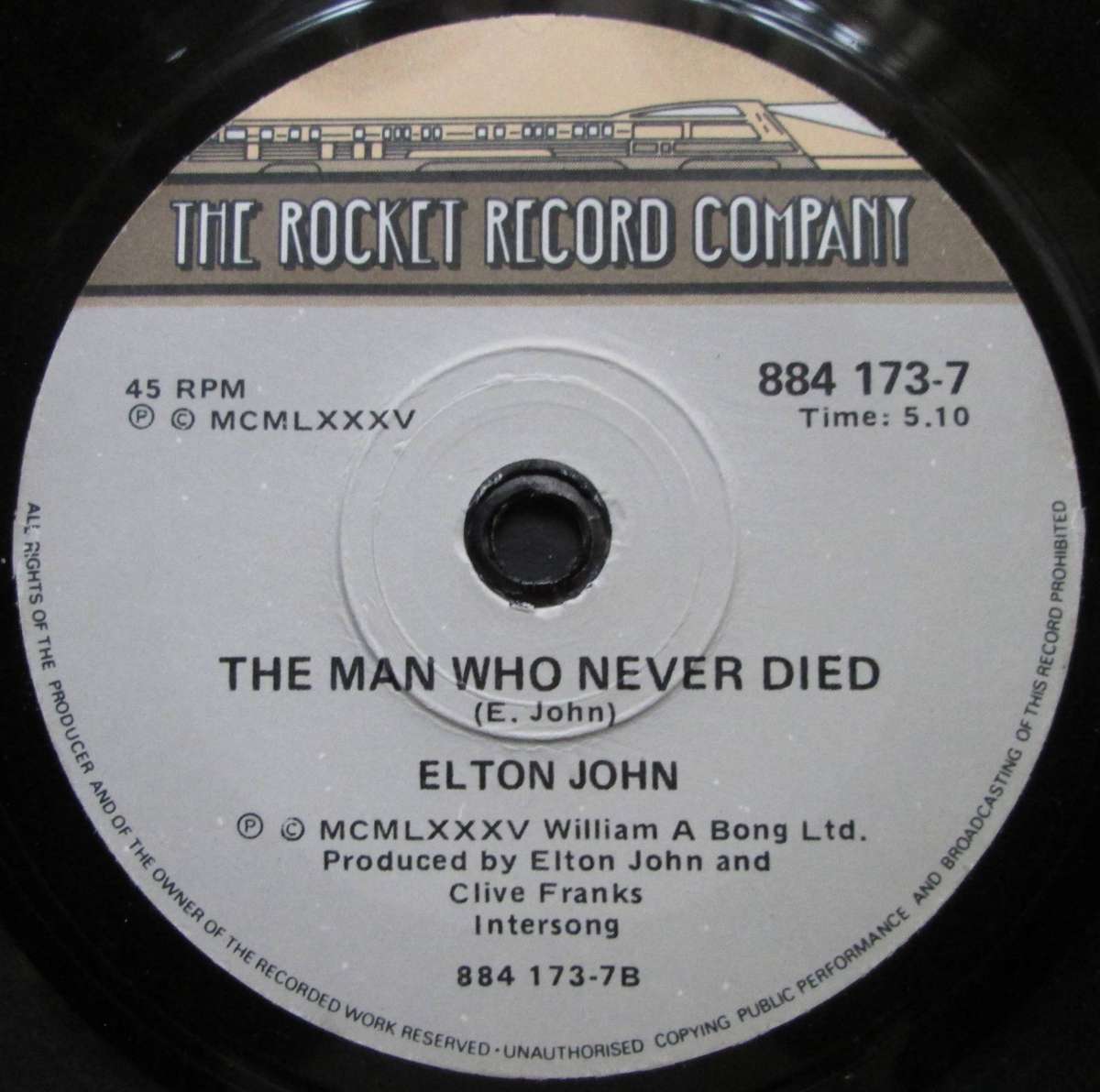 ELTON JOHN - NIKITA / THE MAN WHO NEVER  DIED (7 SINGLE/VINYL)