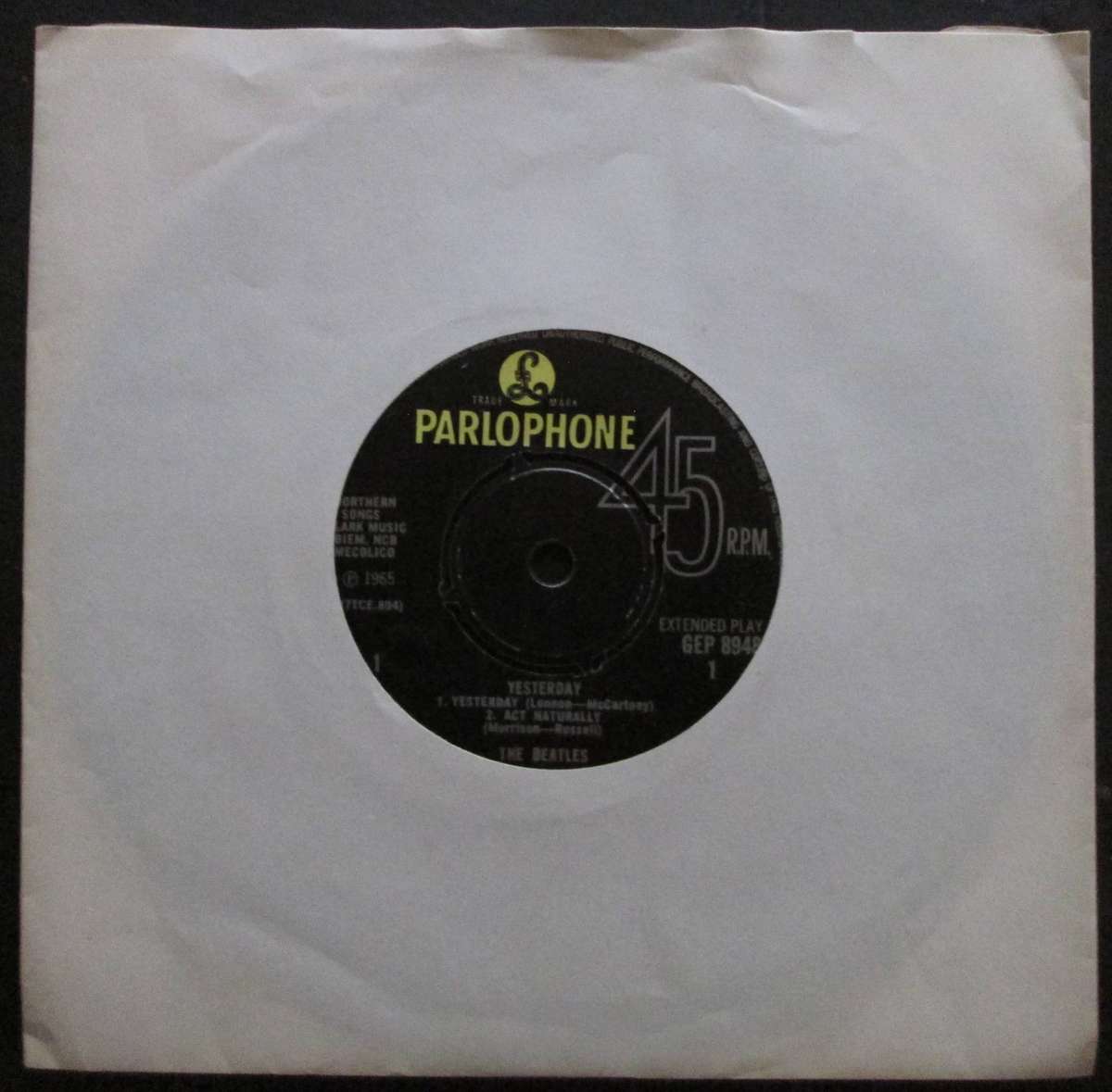 THE BEATLES - YESTERDAY (7 EP/VINYL)