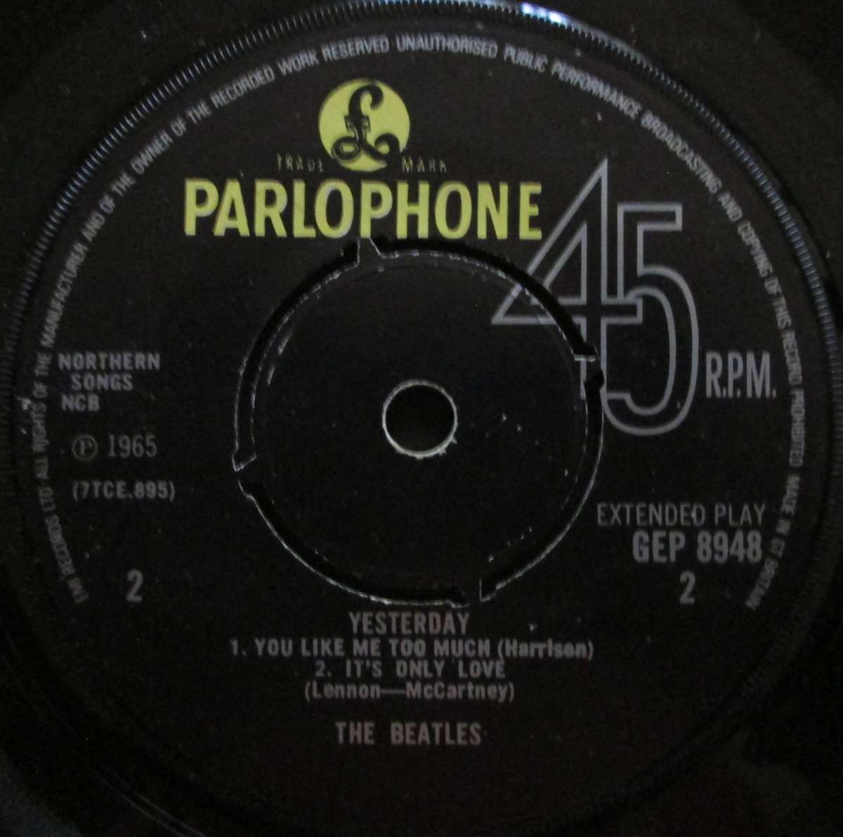THE BEATLES - YESTERDAY (7 EP/VINYL)