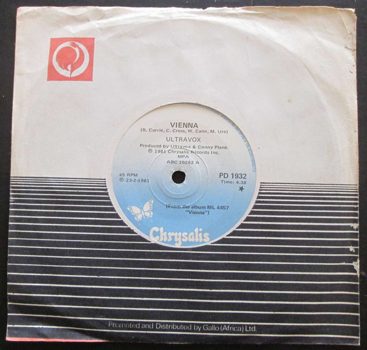 ULTRAVOX - VIENNA /PASSIONATE REPLY   (7 SINGLE/VINYL)