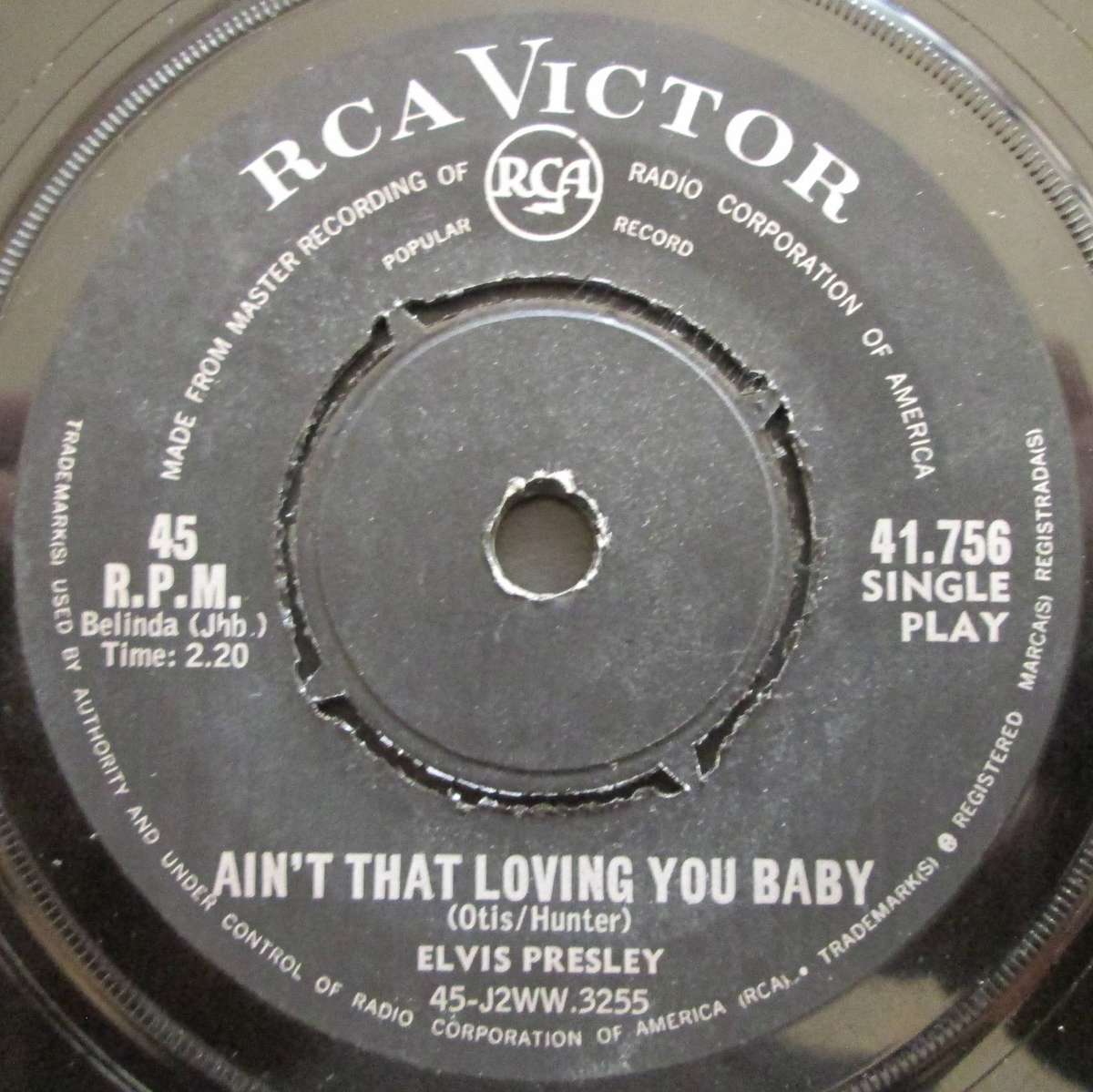 ELVIS PRESLEY - AINT THAT LOVING YOU BABY / ASK ME  (7 SINGLE/VINYL)