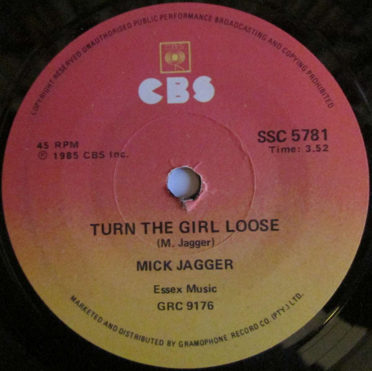 MICK JAGGER - JUST ANOTHER NIGHT / TURN THE GIRL LOOSE (7 SINGLE/VINYL)