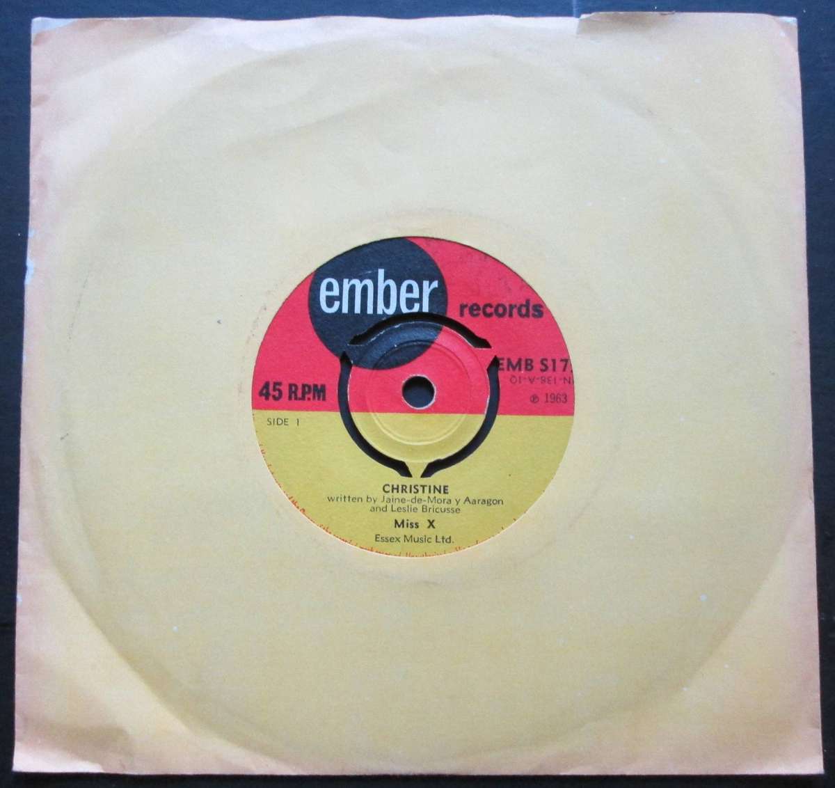 MISS X - CHRISTINE / S.E.X.  (7 SINGLE/VINYL)