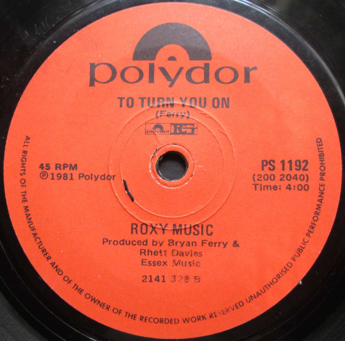 ROXY MUSIC - JEALOUS GUY / TO TURN YOU ON (7 SINGLE/VINYL)
